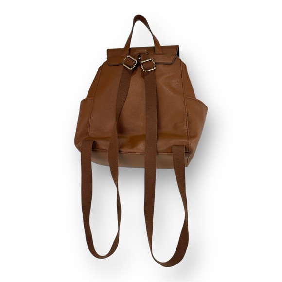 Tommy Hilfiger Beth Il Mini Backpack with Saffiano PVC flap Cognac main image 5